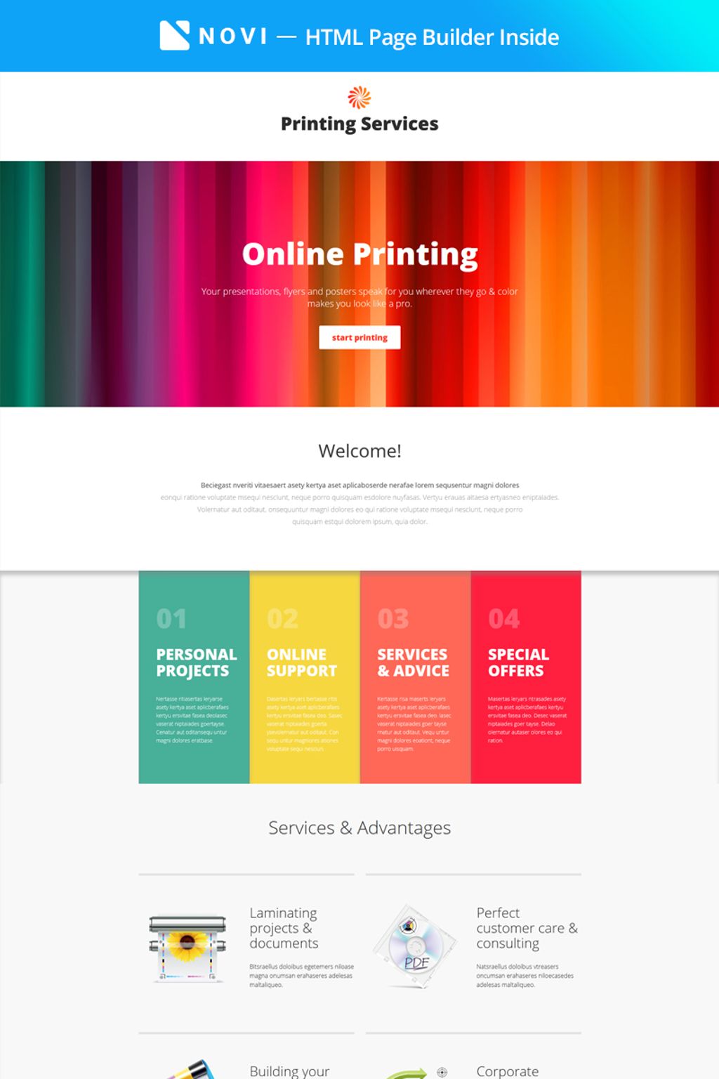 Printing Services - Online Printing with Novi Builder №67261 - скриншот
