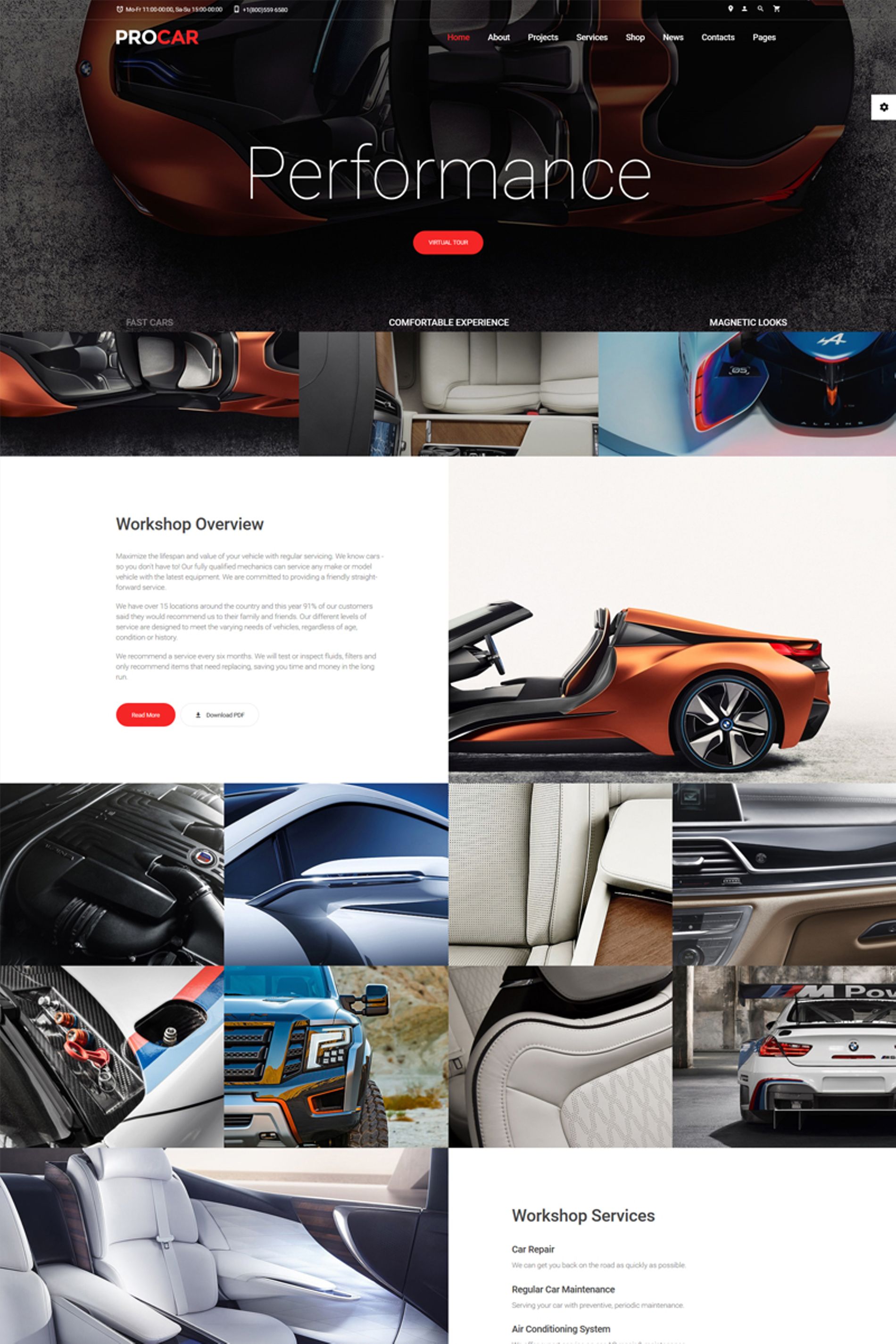 "ProCar - Car Parts Multipage HTML" - адаптивний Шаблон сайту №67239