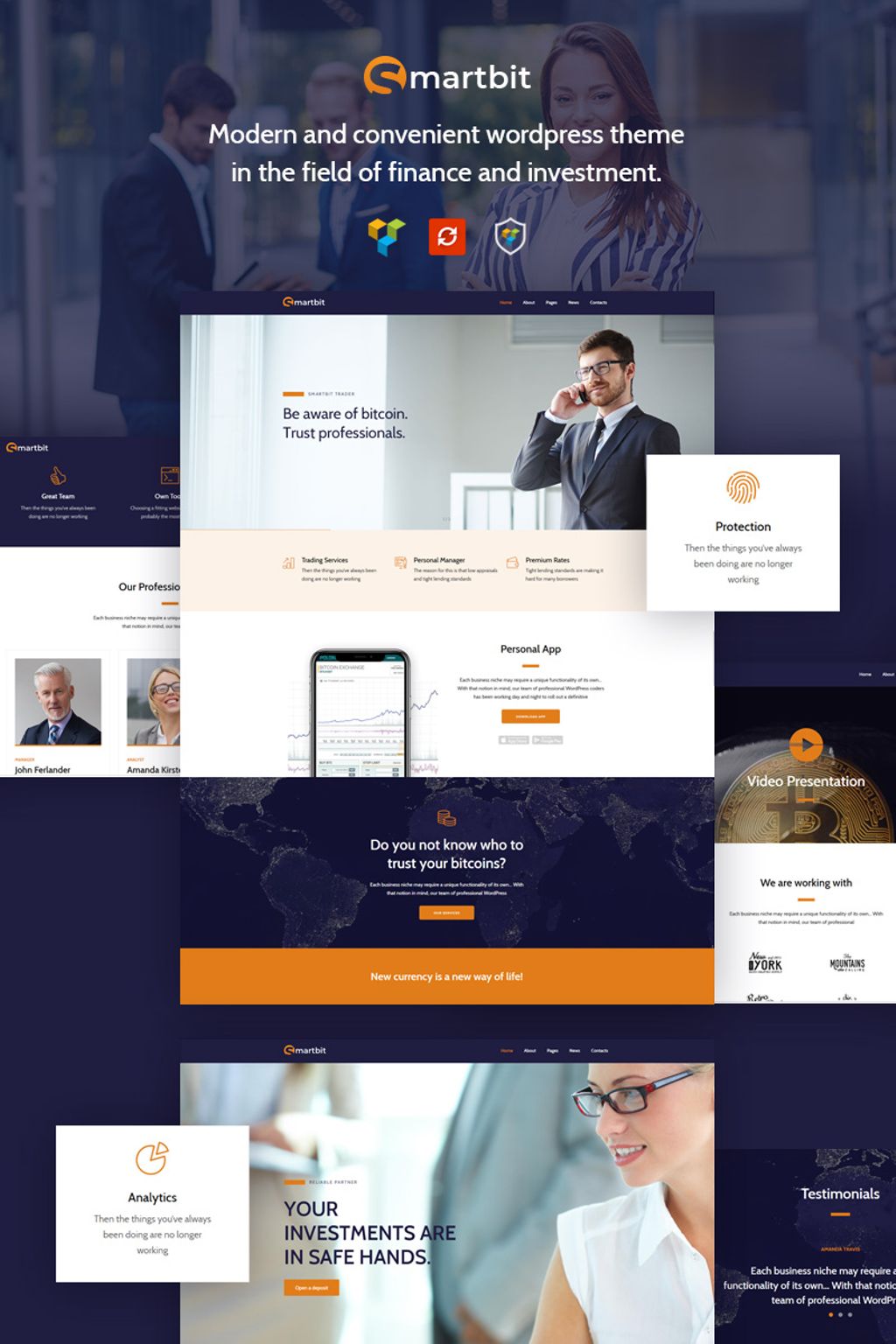 WordPress Theme namens "Smartbit - Finance & Corporate" #67296