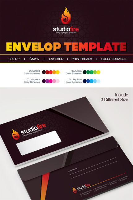 Template #67364 Corporate Envelope Webdesign Template - Logo template Preview