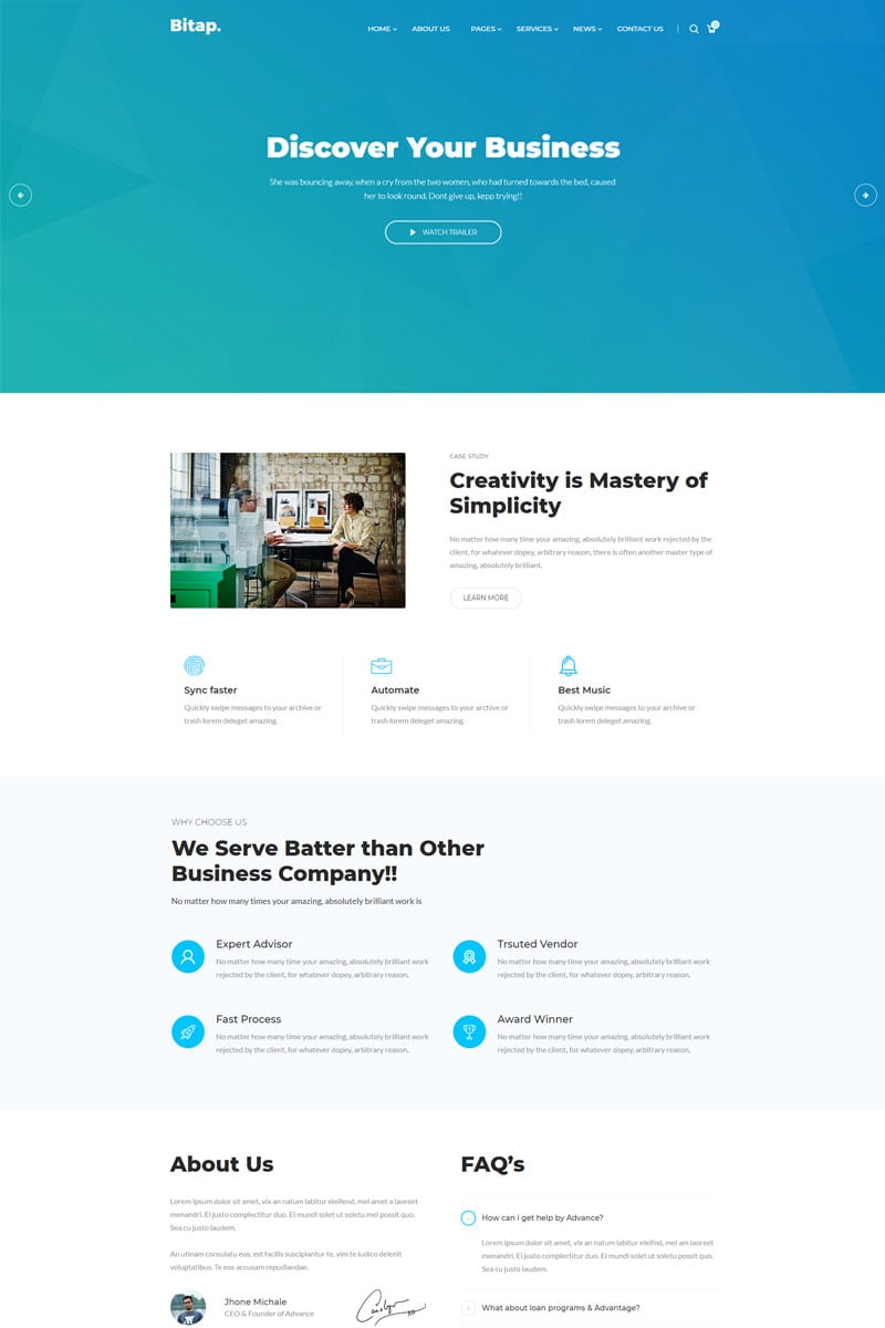 Bitap - Business & Corporate HTML Website Template #67371