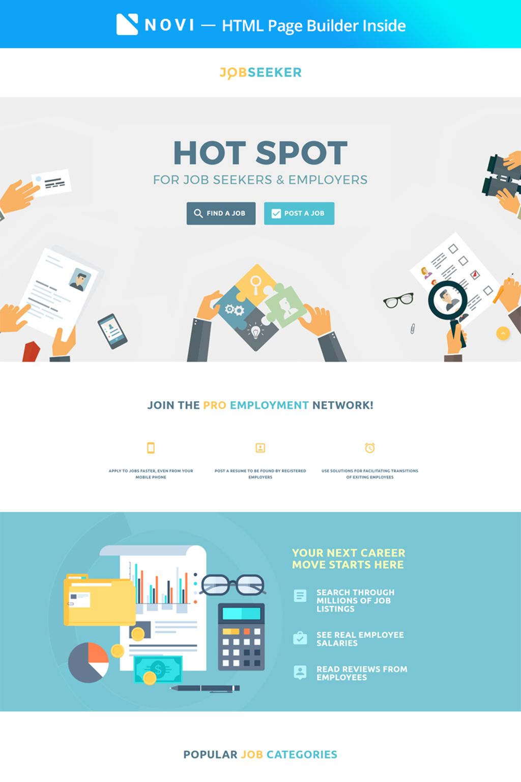 Jobseeker - Vacancy Service with Novi Builder №67319
