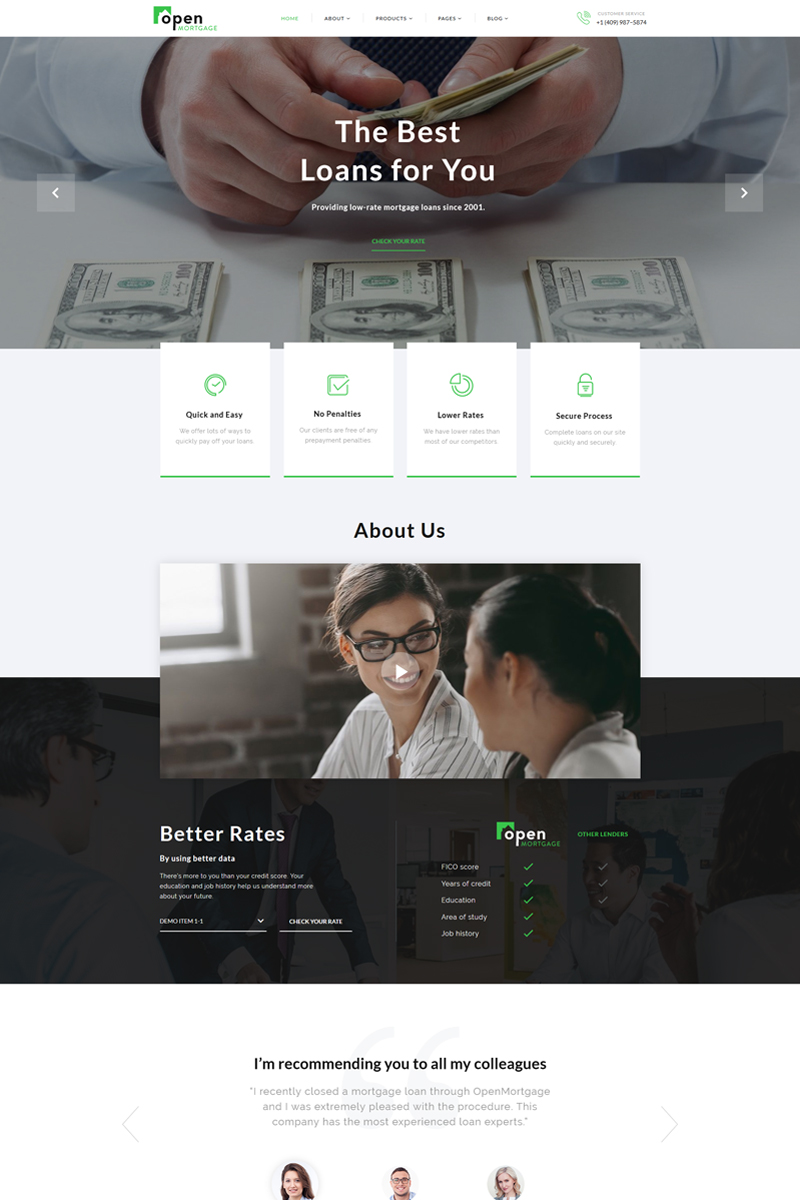 OpenMortgage - Classy Loan Consulting Company Multipage HTML №67393