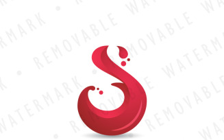 S Wine Splash Logo Template