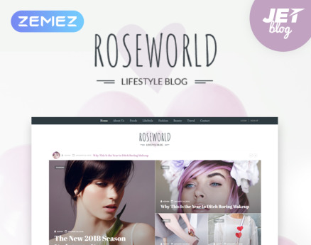Roseworld - Lifestyle Blog WordPress Theme