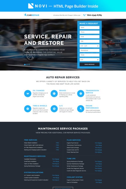 Template #67411 Service Car Webdesign Template - Logo template Preview