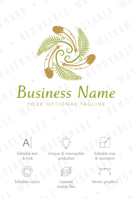 Template #67417 Feather Nature Webdesign Template - Logo template Preview