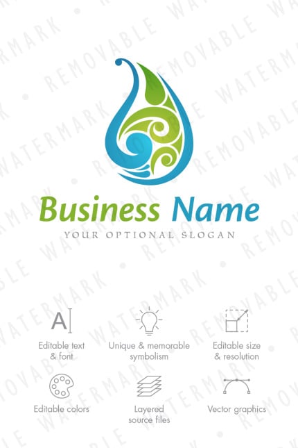 Template #67421 Ocean Water Webdesign Template - Logo template Preview