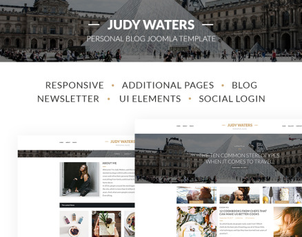 Judy Waters - Personal Blog Joomla Template