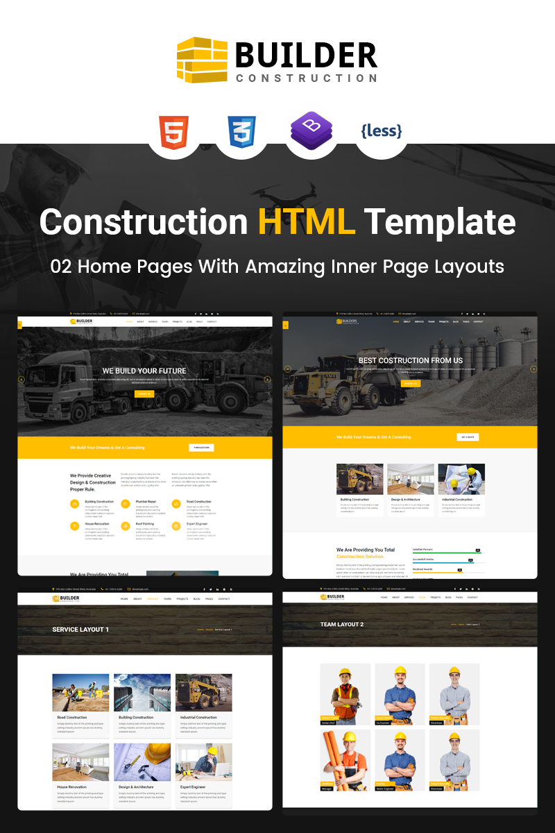 Builder - Construction Company HTML Website Template