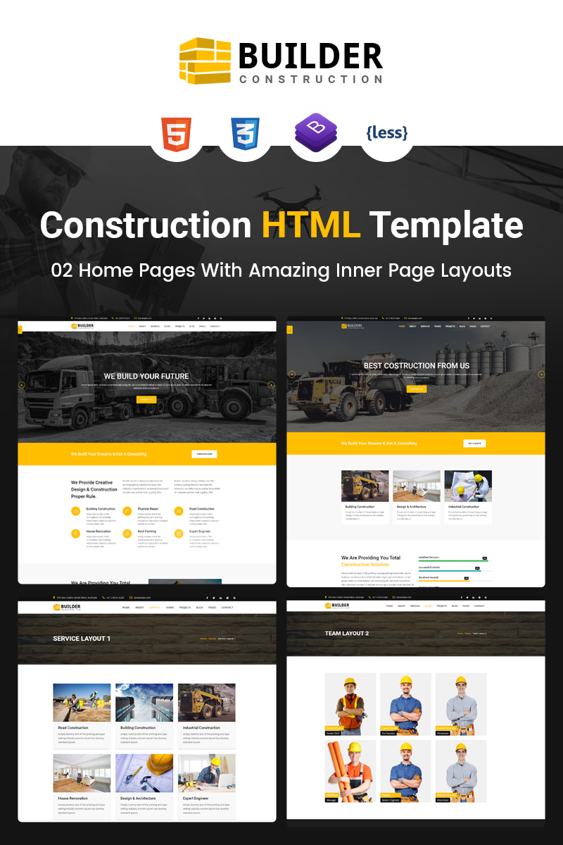 Template builder. Шаблон Builder. CSS компания. Builder cm55.