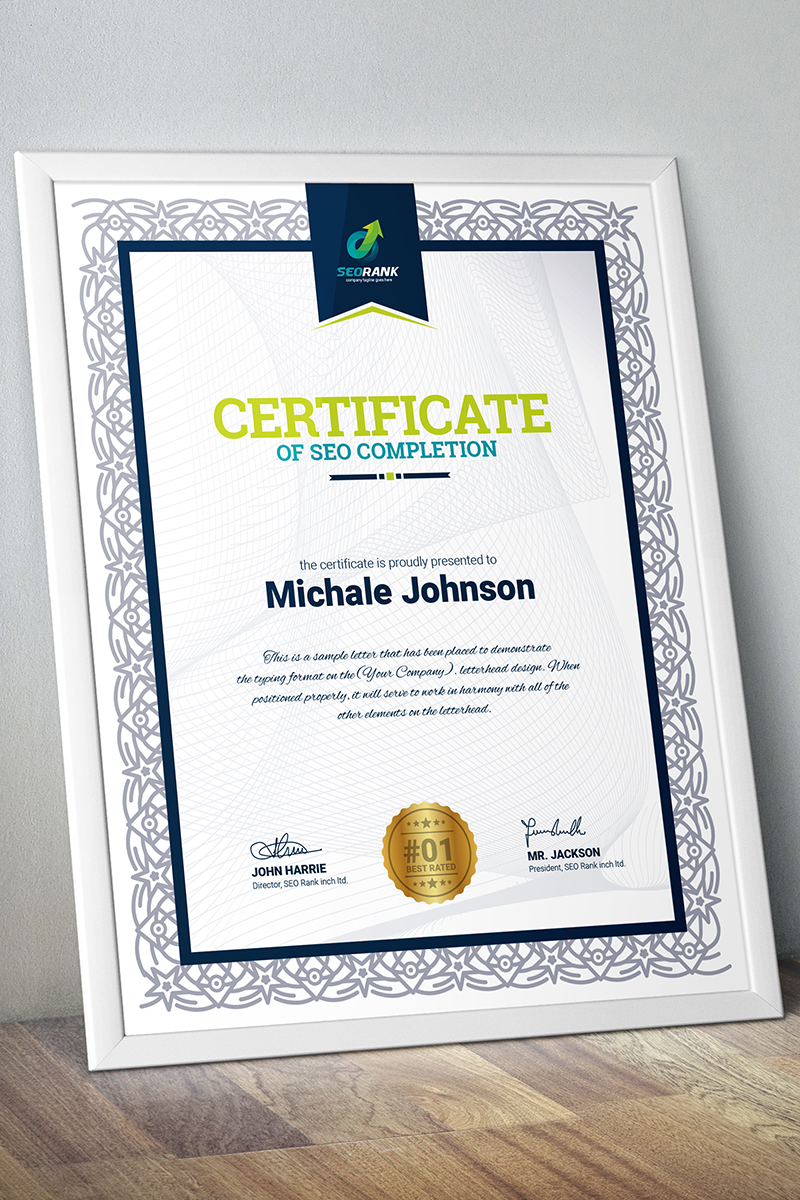 Completion - Certificate Template 67452