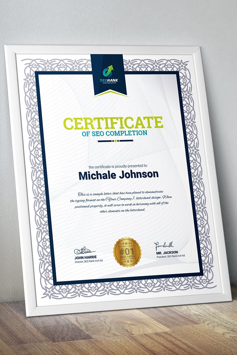 Completion - Certificate Template #67452