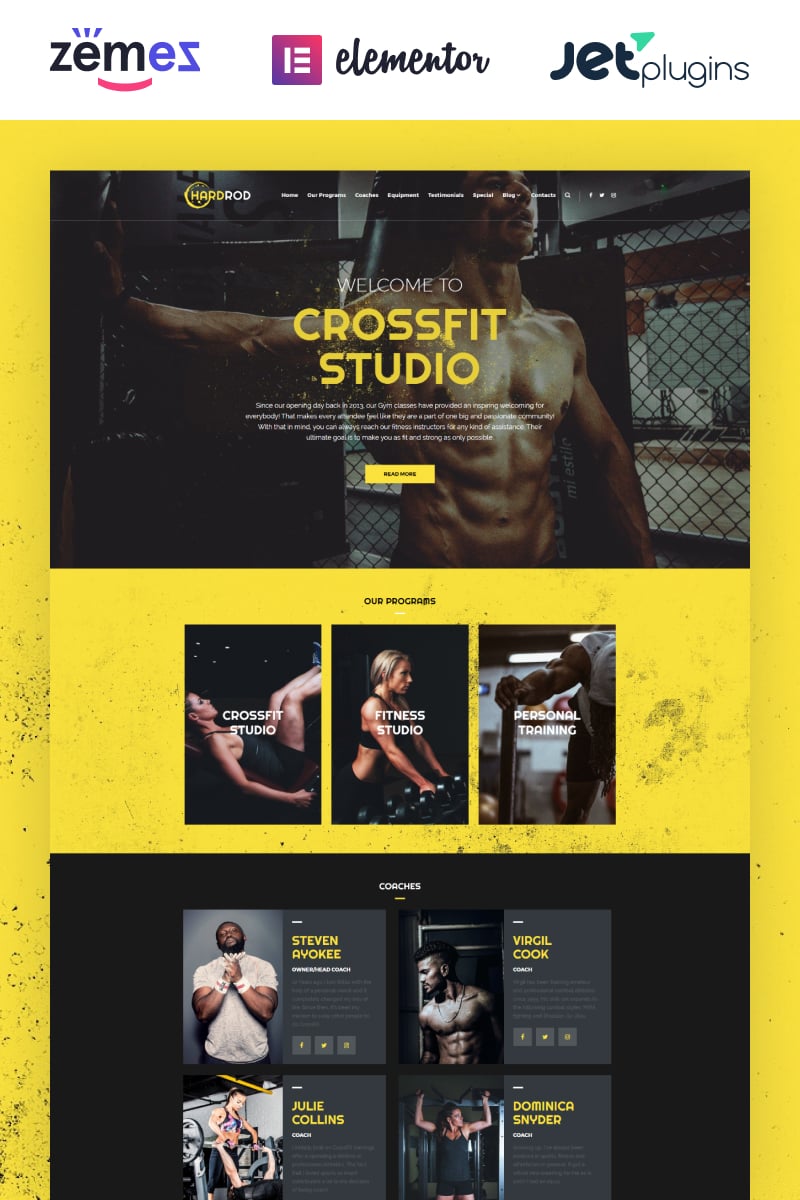 Hardrod - Dynamite Fitness & Bodybuilding WordPress Theme
