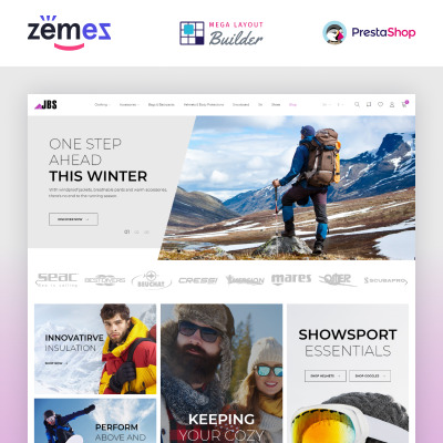 "JBS - Équipement de sports d'hiver" thème PrestaShop adaptatif #67439