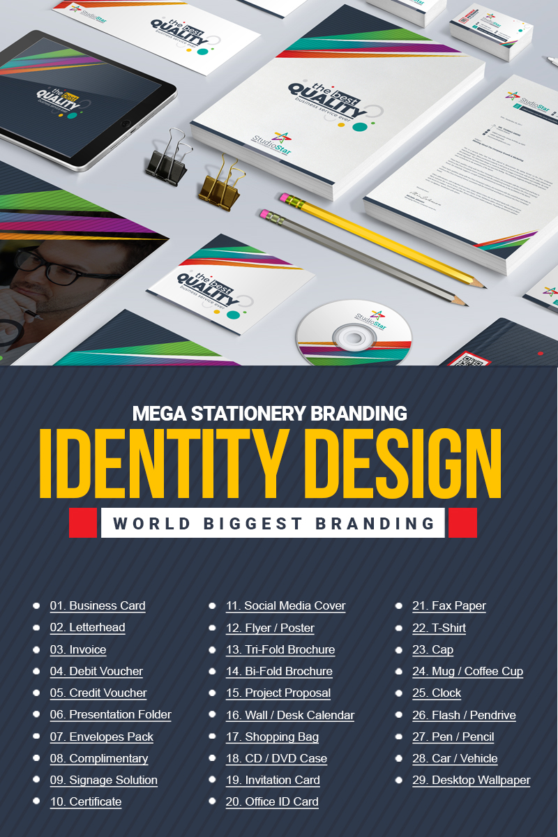 Plantilla De Identidad Corporativa "Stationery Mega Branding -" #67424