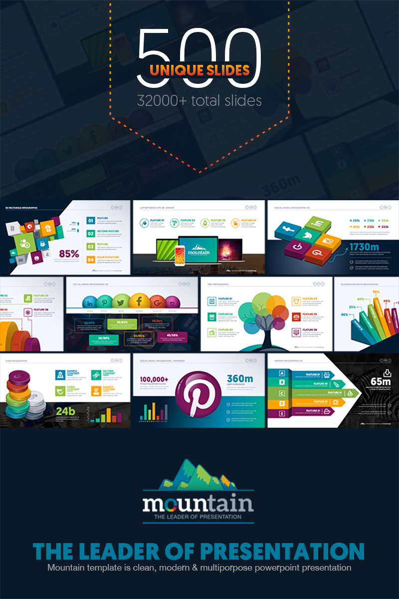 PowerPoint Vorlage namens "Multipurpose Business Infographic Presentation -" #67443