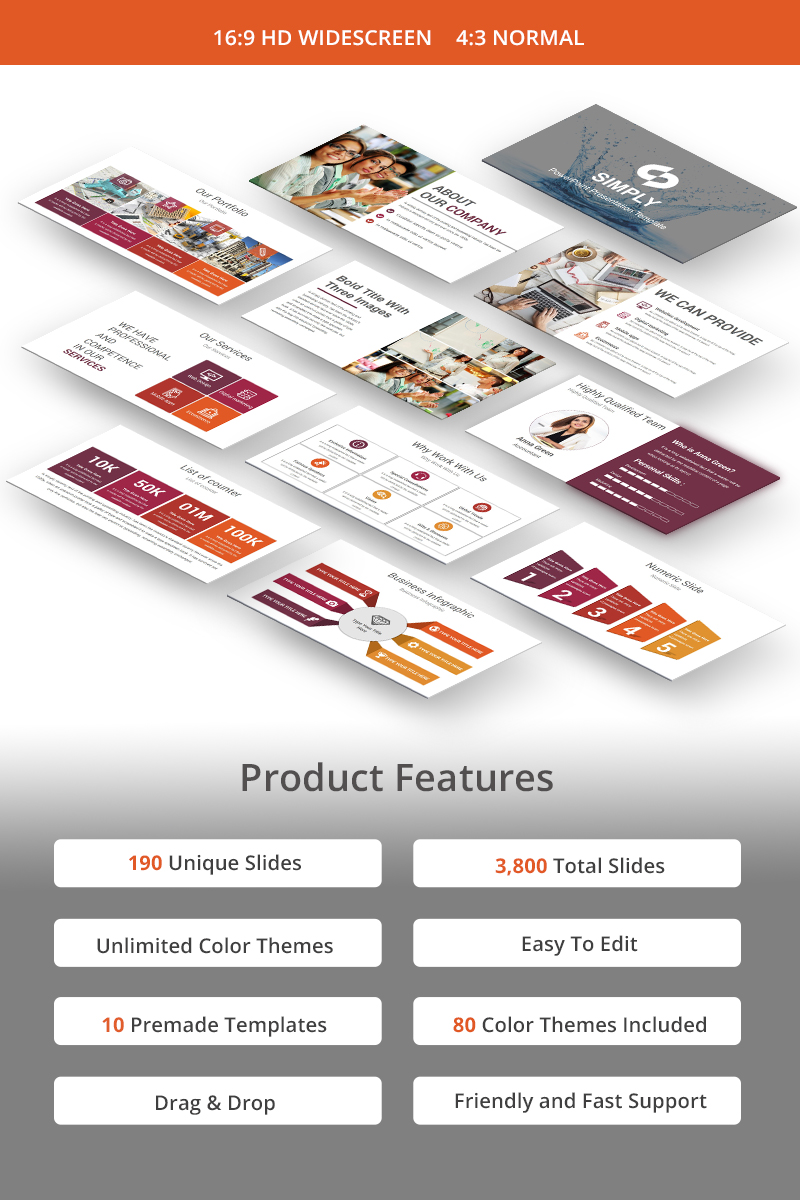 PowerPoint Vorlage namens "Simply -" #67463 - Screenshot