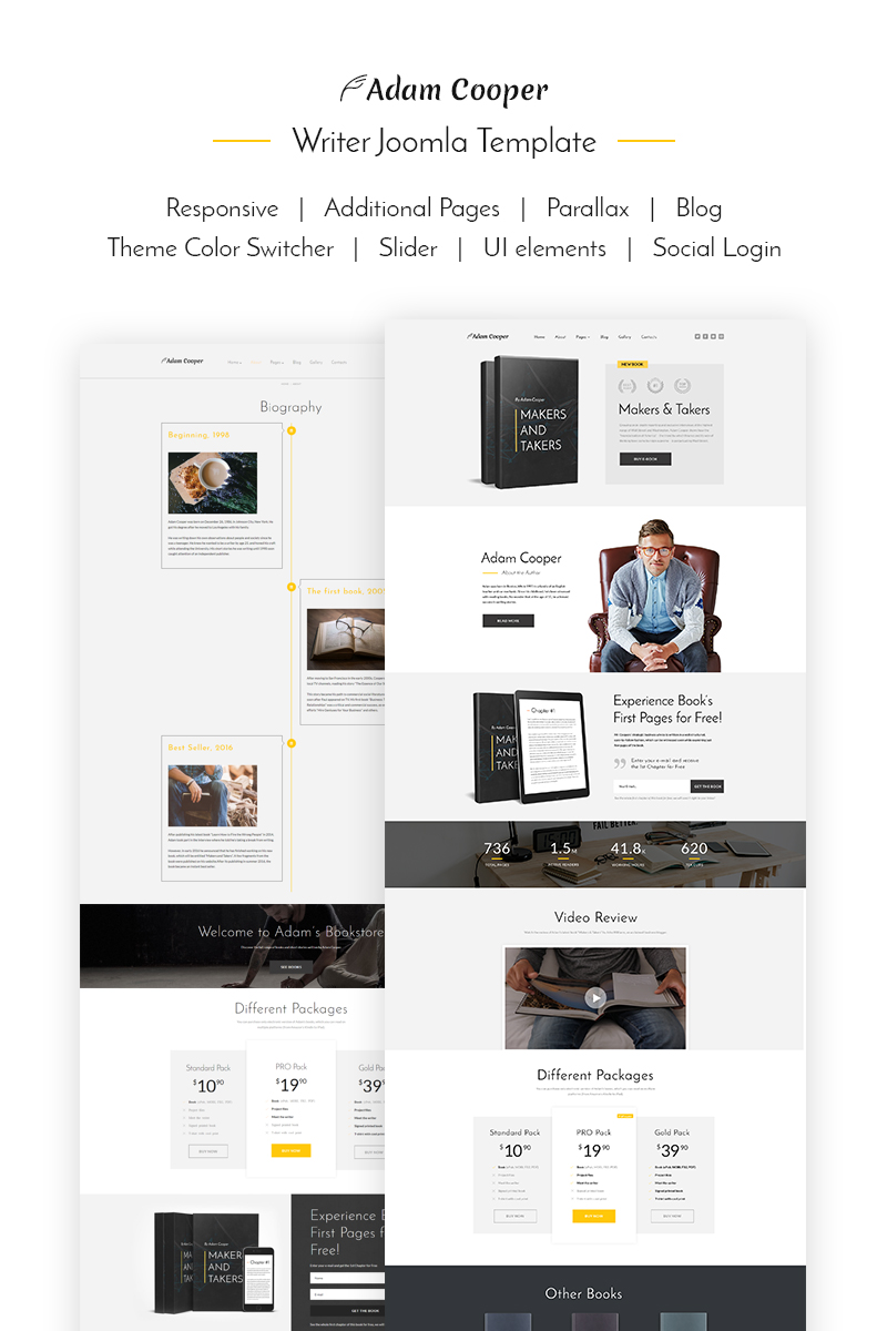 Adam Cooper - Writer Joomla Template Adam Cooper - Writer Joomla Template