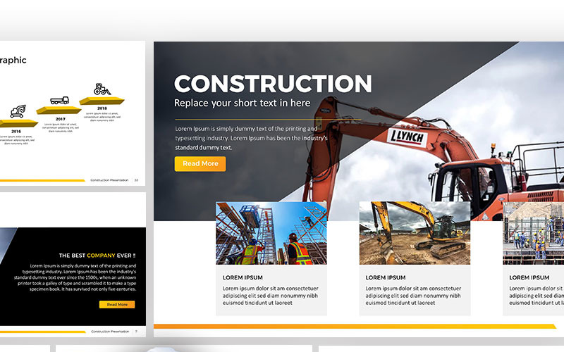 Construction - PowerPoint template PowerPoint Template