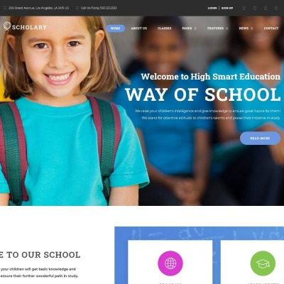 WordPress Theme namens "Scholary - Primary School" #67505