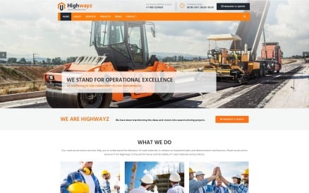 Highwayz - Road Construction WordPress Theme