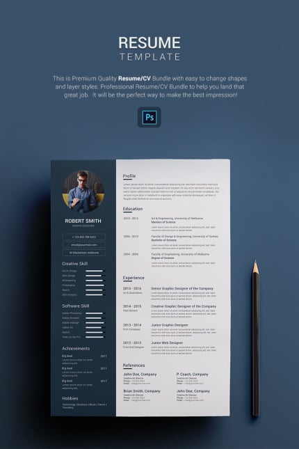 Template #67689 Resume Template Webdesign Template - Logo template Preview