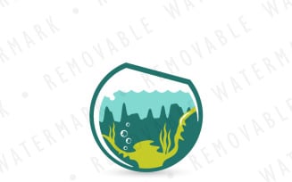 Aquascaping Bowl Logo Template