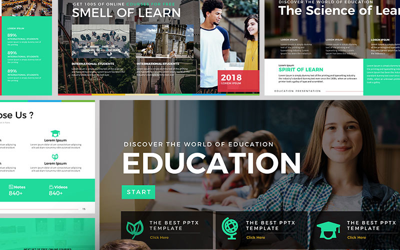 Education - Presentation PowerPoint template PowerPoint Template