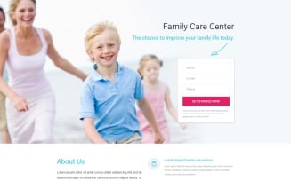 Family - Modern Medical Care Compatible with Novi Builder Landing Page Template