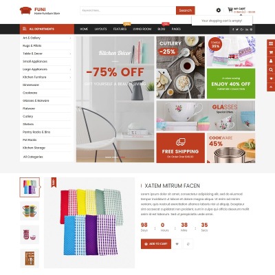 Funi - Mobilya OpenCart Şablonu #67641