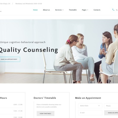 Inside - Psychology Clinic Multipage HTML5 Website Template #67685