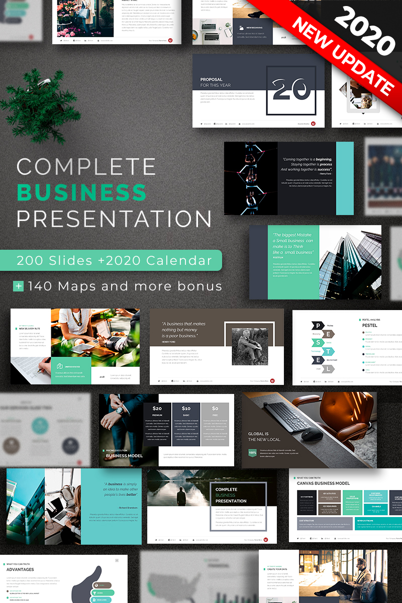 Luxusní PowerPoint šablona "Complete Business" #67622
