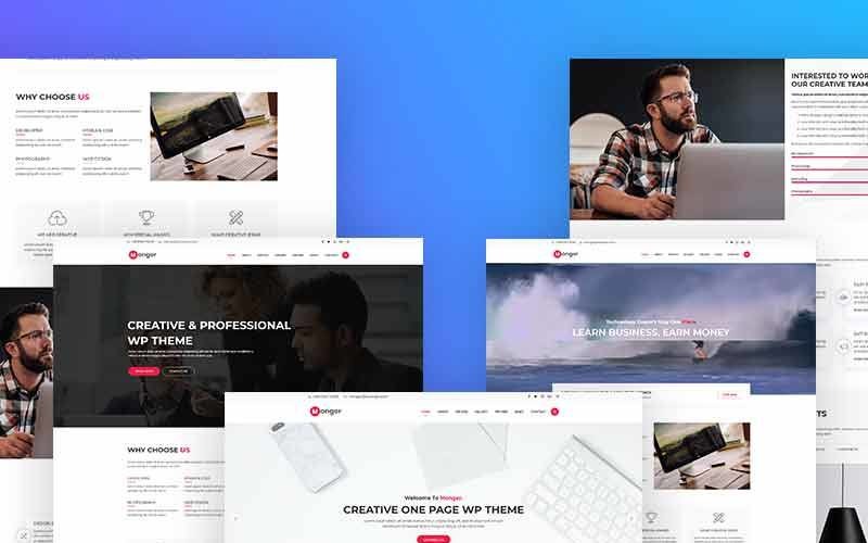 Monger - Landing Page Responsive WordPress Theme