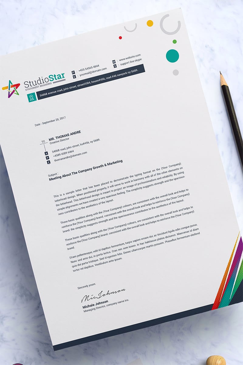 MS Word Letterhead - Corporate Identity Template #67657