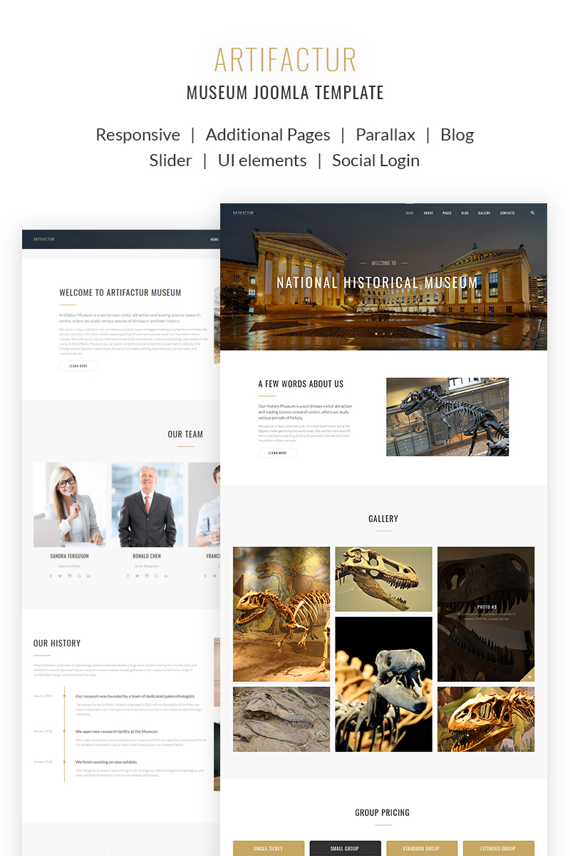 Responsive Artifactur - Museum Joomla #67613