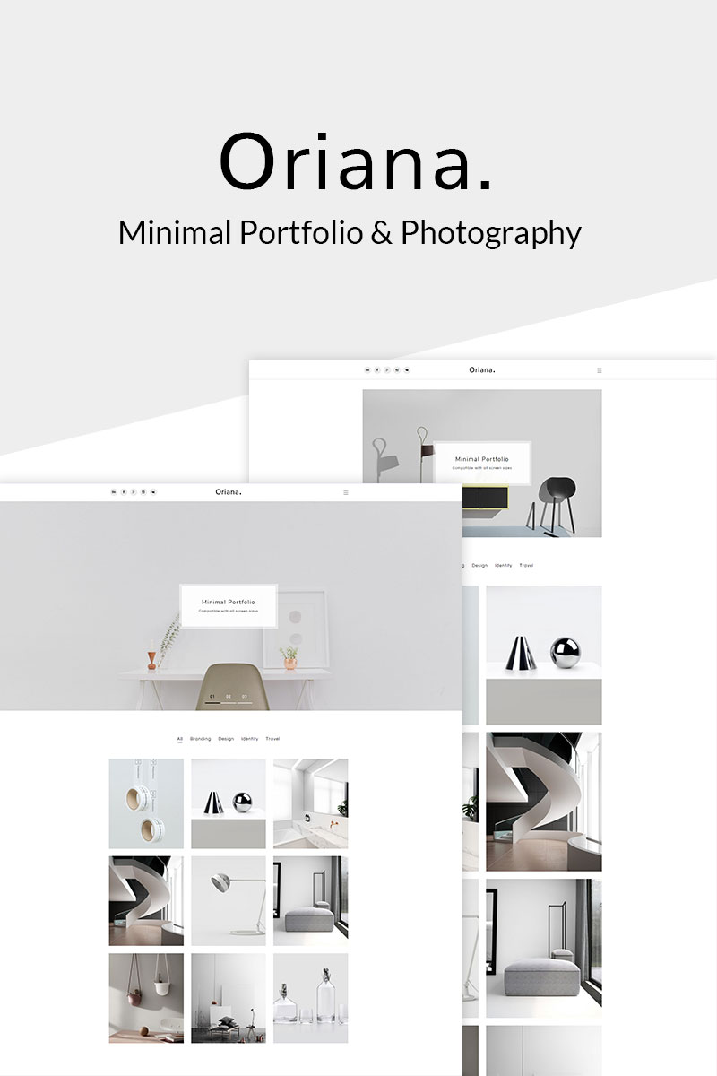 Reszponzív Oriana - Minimal Portfolio & Photography WordPress sablon 67636