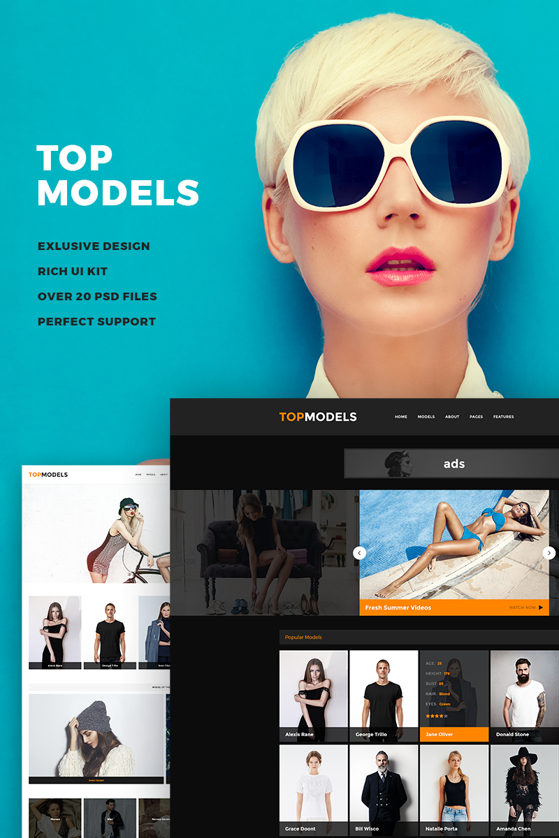 Top Models Website Template
