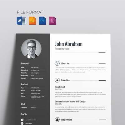 Minimal Creative CV Resume Template
