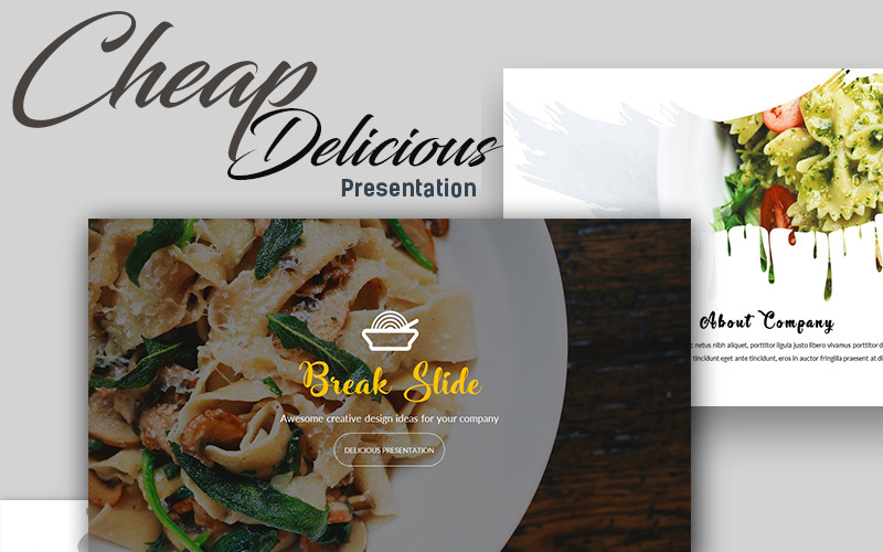 Cheap Delicious Presentation PowerPoint template PowerPoint Template