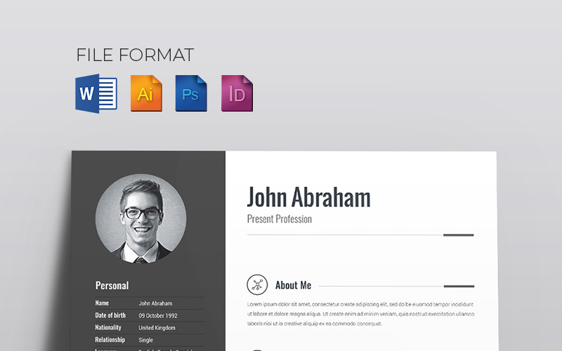 Minimal Creative CV Resume Template