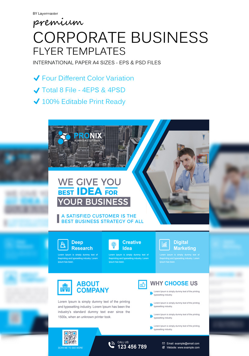 Pronix Business Flyer Corporate Identity Template #67756