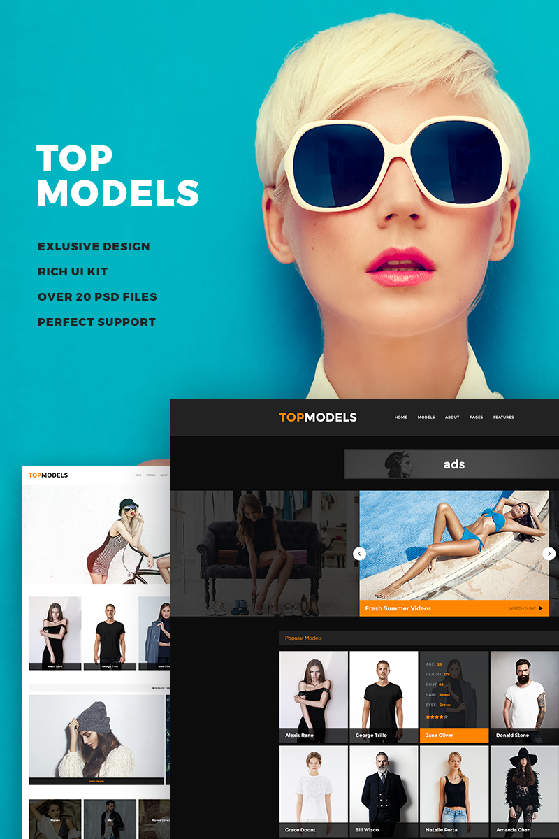 "Top Models" modèle web adaptatif #67708