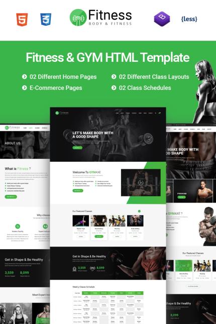 Template #67810 Fitness Bodybuilding Webdesign Template - Logo template Preview