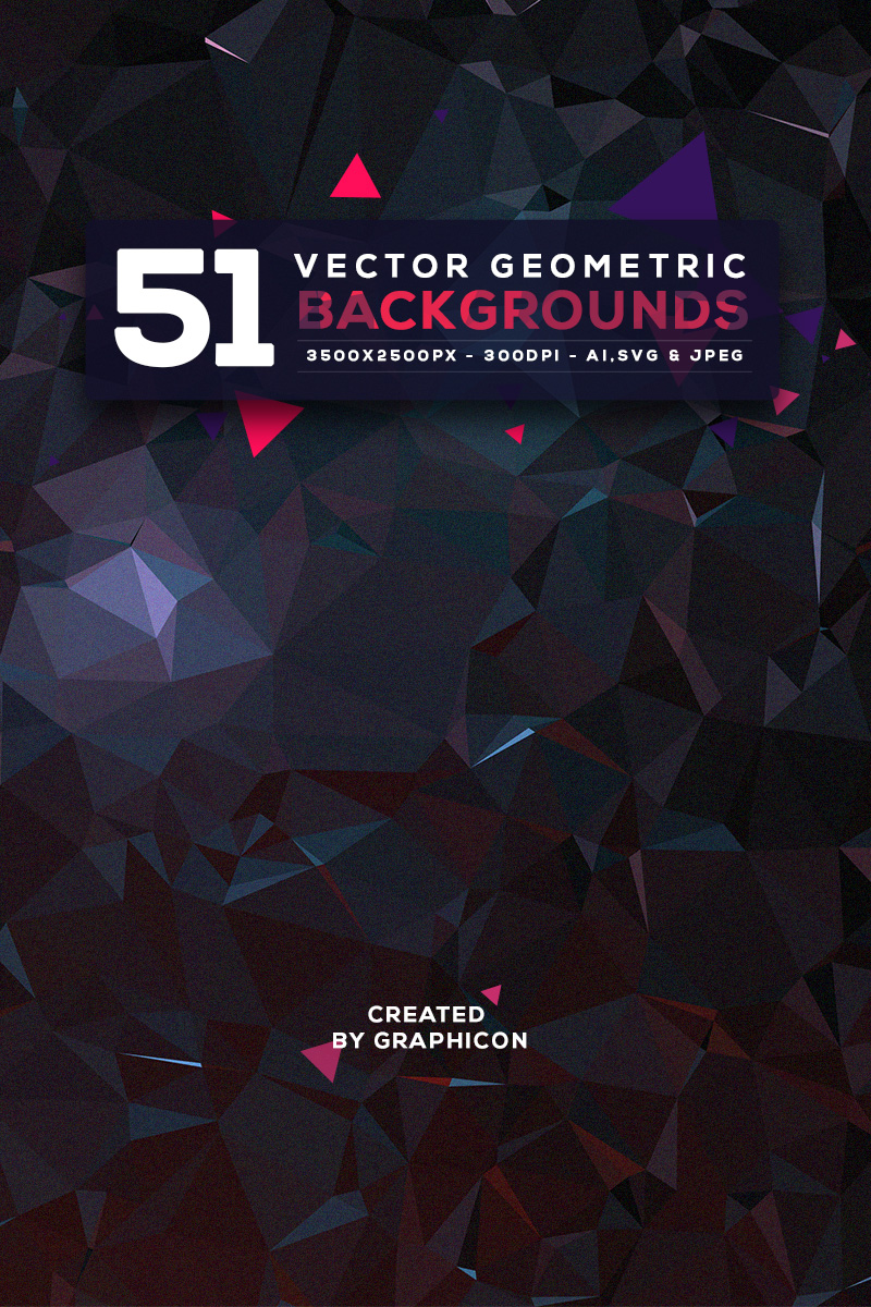 Ilustración "51 Vector Geometric Backgrounds" #67818 - captura de pantalla