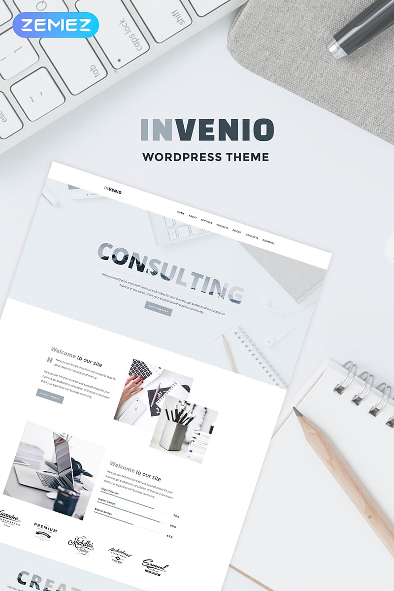 Invenio - Classy Financial Advisor WordPress Theme - screenshot