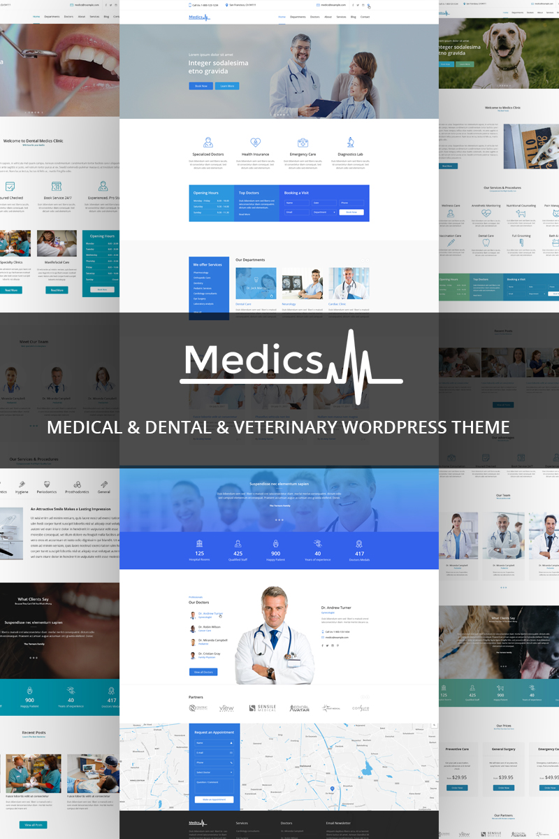 Medics - Medical & Dental & Veterinary WordPress Theme - screenshot