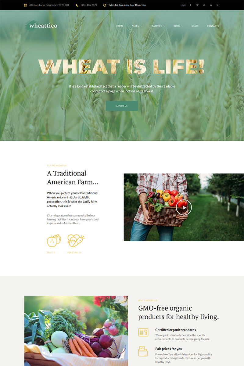 Wheattico - Crop Farm Responsive WordPress Theme