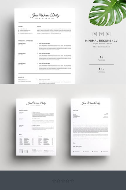 Template #67935 Resume Design Webdesign Template - Logo template Preview