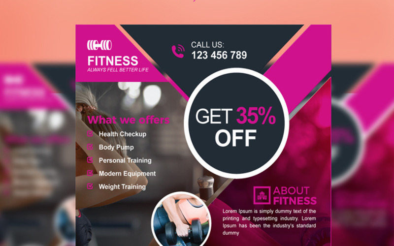 Fitness Flyer - - Corporate Identity Template